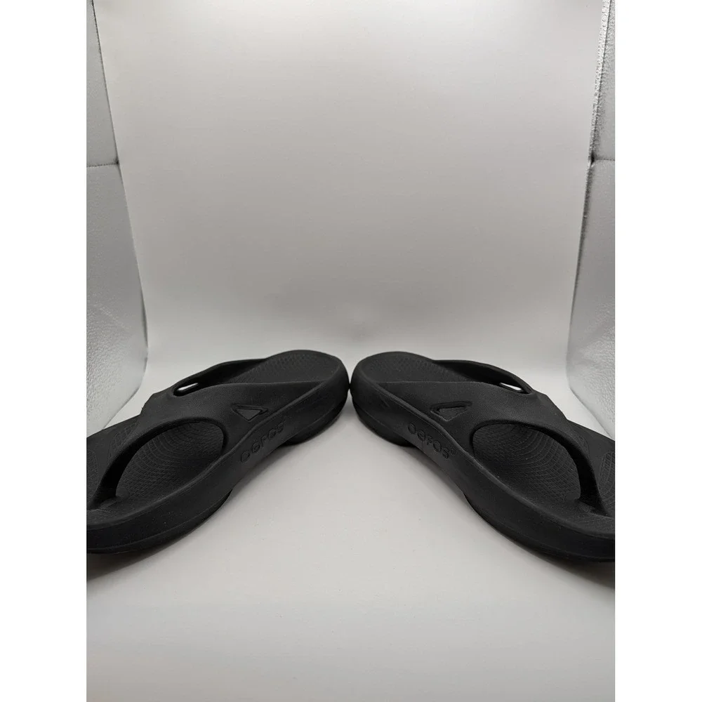 OOFOS OOriginal Thong Sandal Black Mens 10 Womens 12 Recovery Flip Flops EU 43